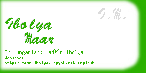 ibolya maar business card